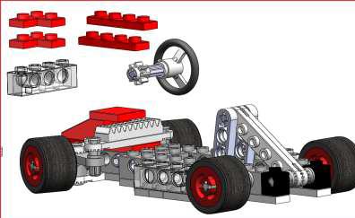Screenshot from DS SolidWorks new LEGO car tutorial
