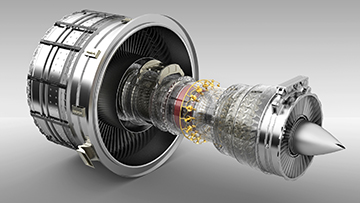 SOLIDWORKS Visualize Boost Jet Engine