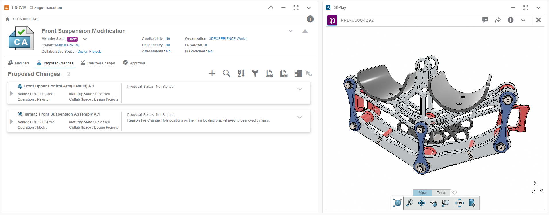 Initiate a Change Action > Manage & Control > Dassault Systèmes®