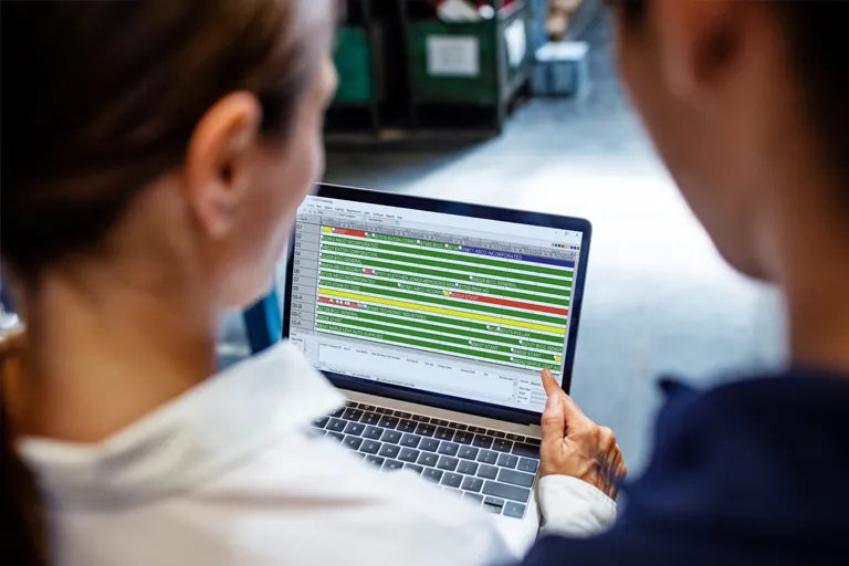 DELMIAworks APS graphical scheduling view