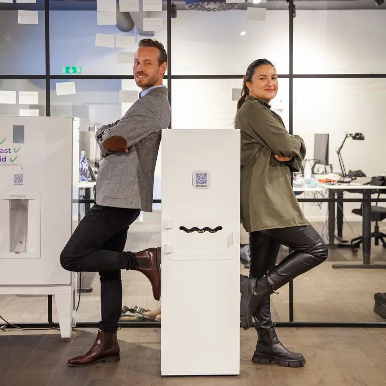 Mimbly founders, Isabella Palmgren and Emil Vestman - SOLIDWORKS