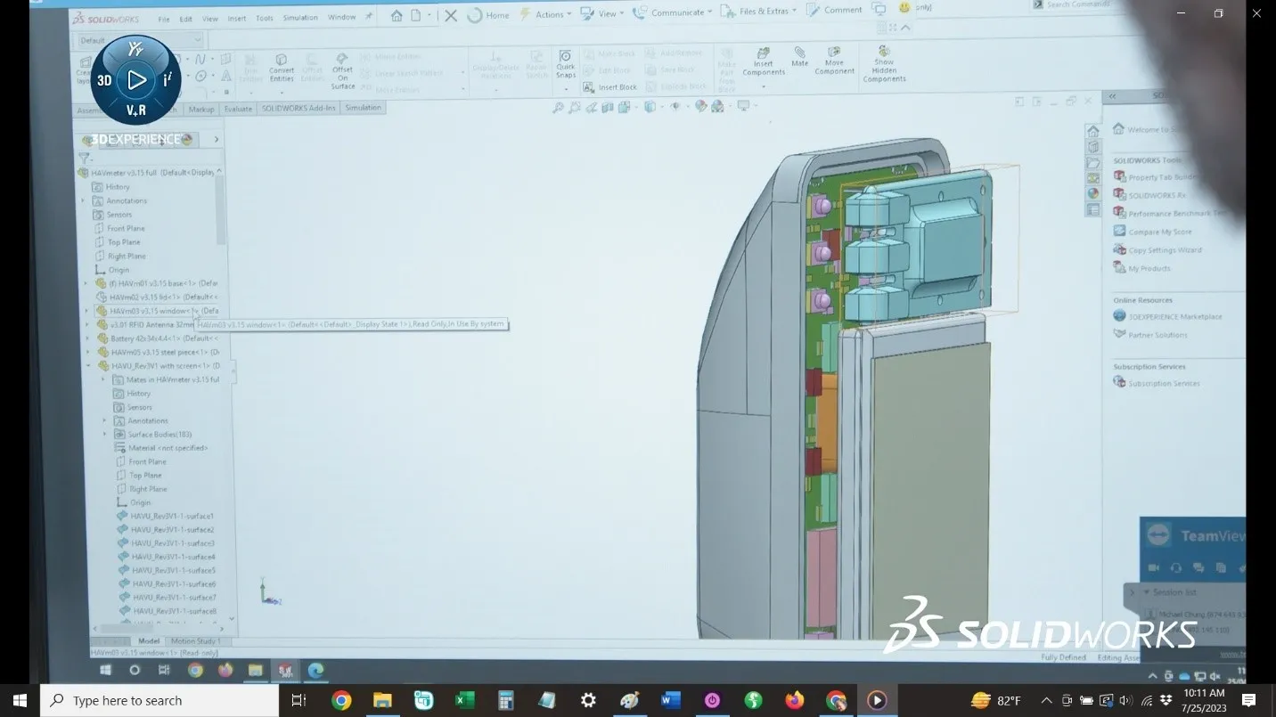 Xi Engineering - capture d'écran de SOLIDWORKS