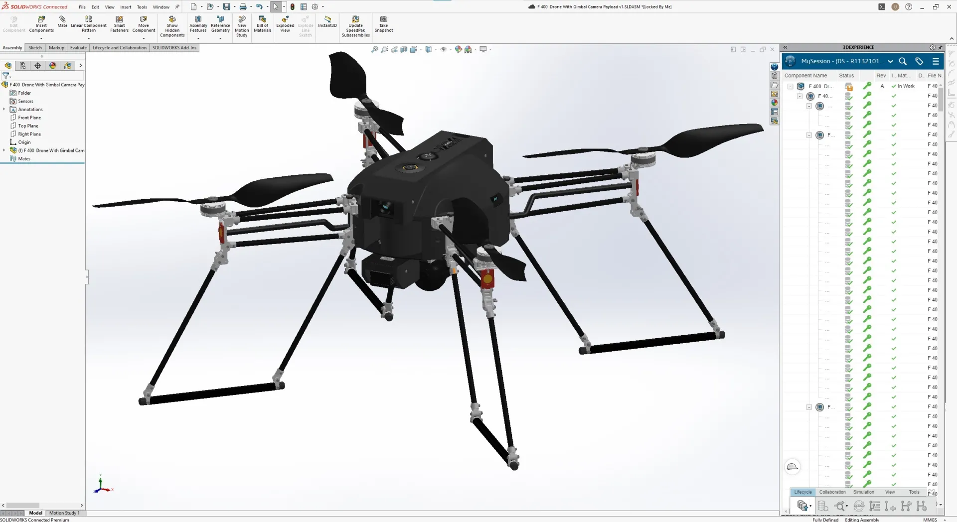 Axldrone Design using 3DEXPERIENCE Works 