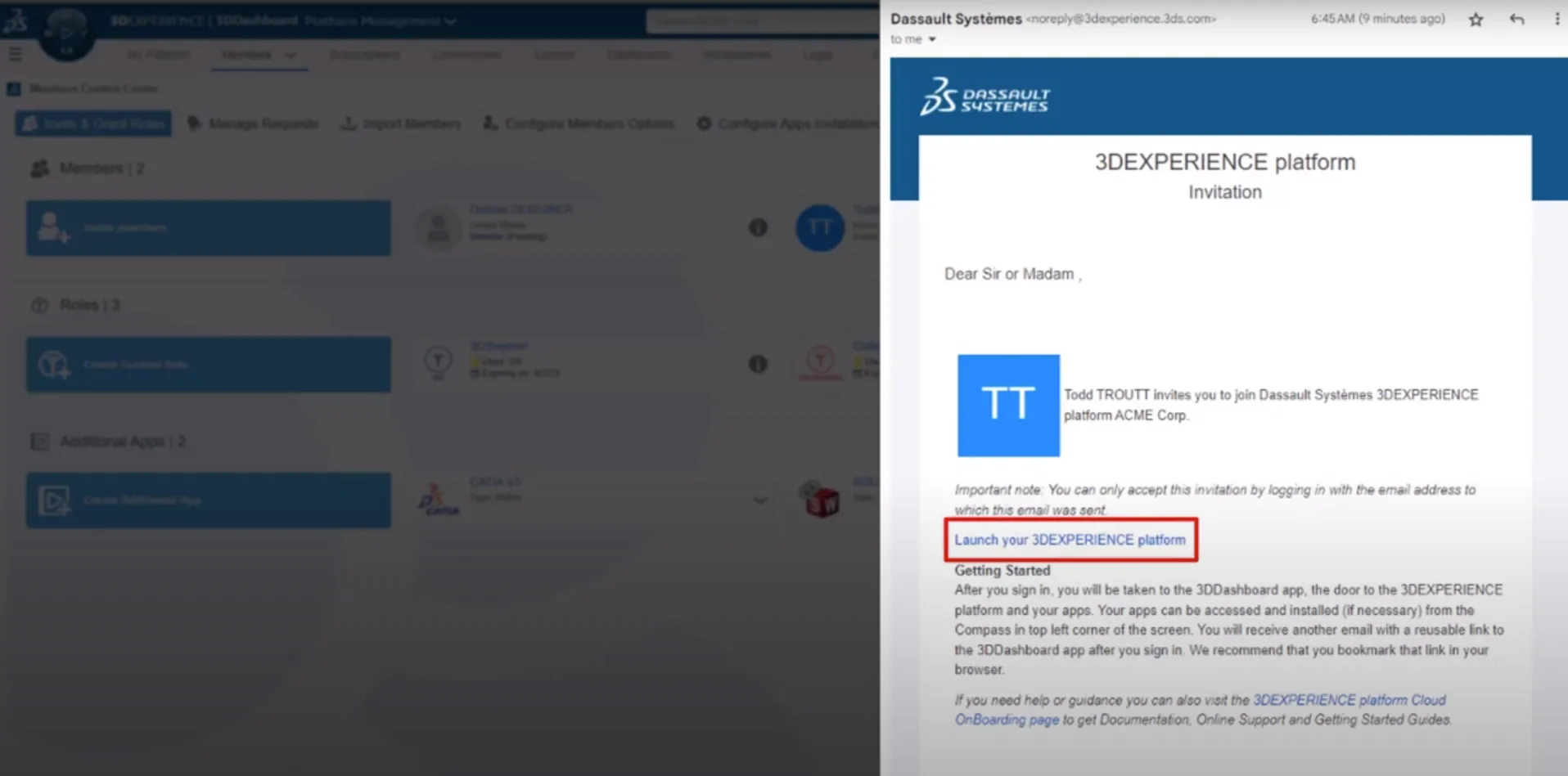Cloud Services Invitation > Module > Dassault Systèmes®
