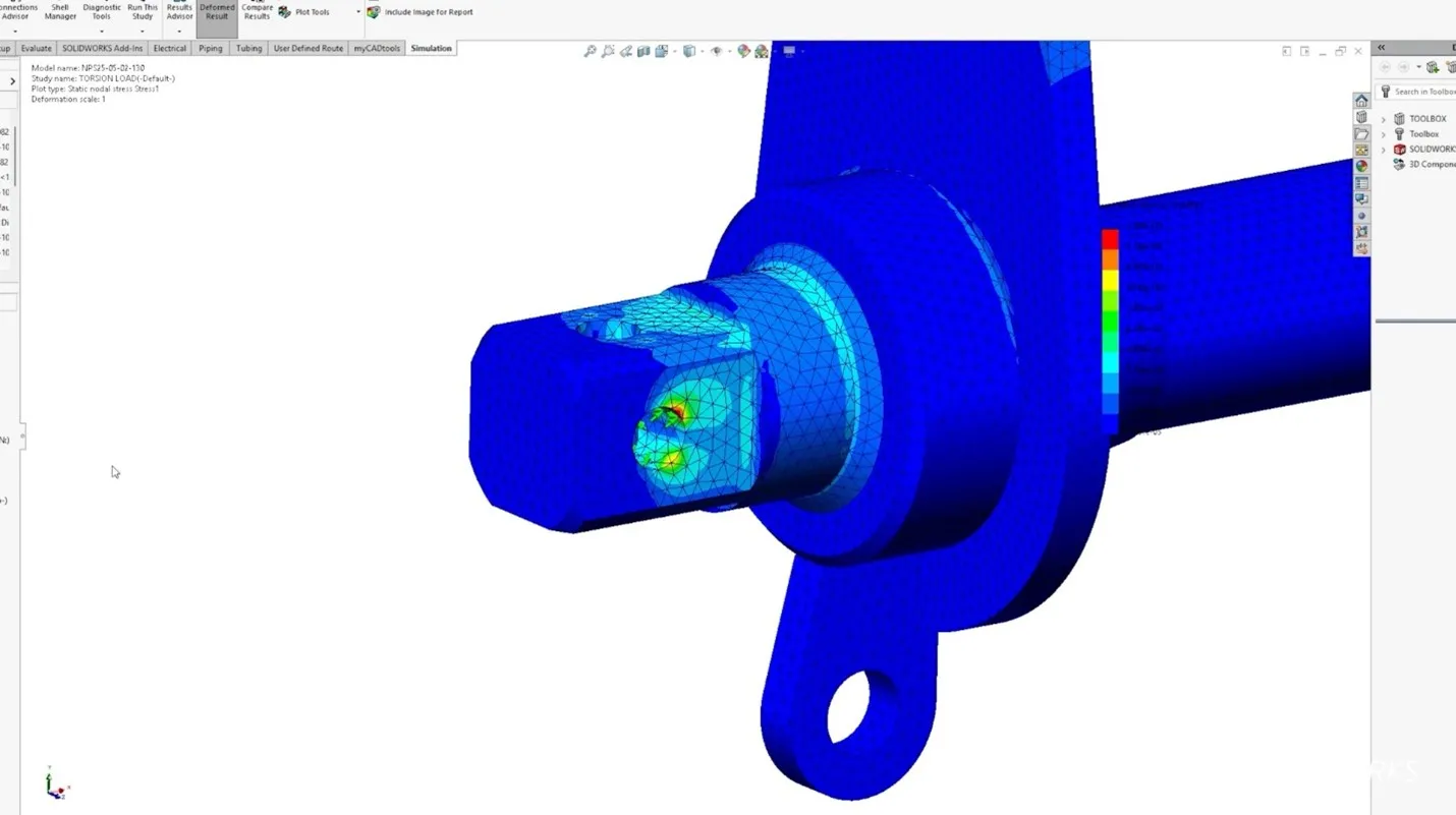 Frangus using SOLIDWORKS Simulation