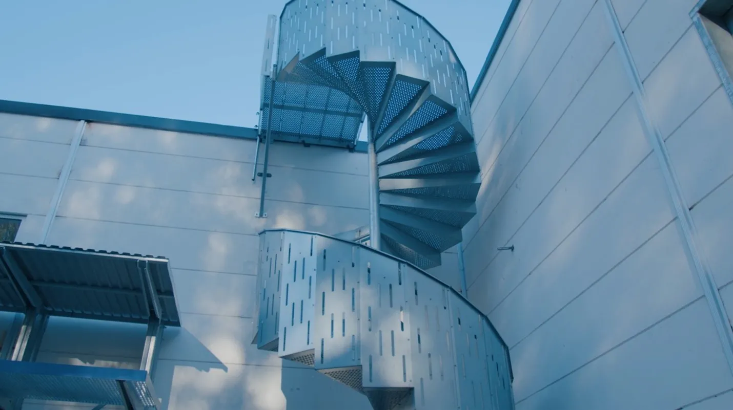 External spiral staircase