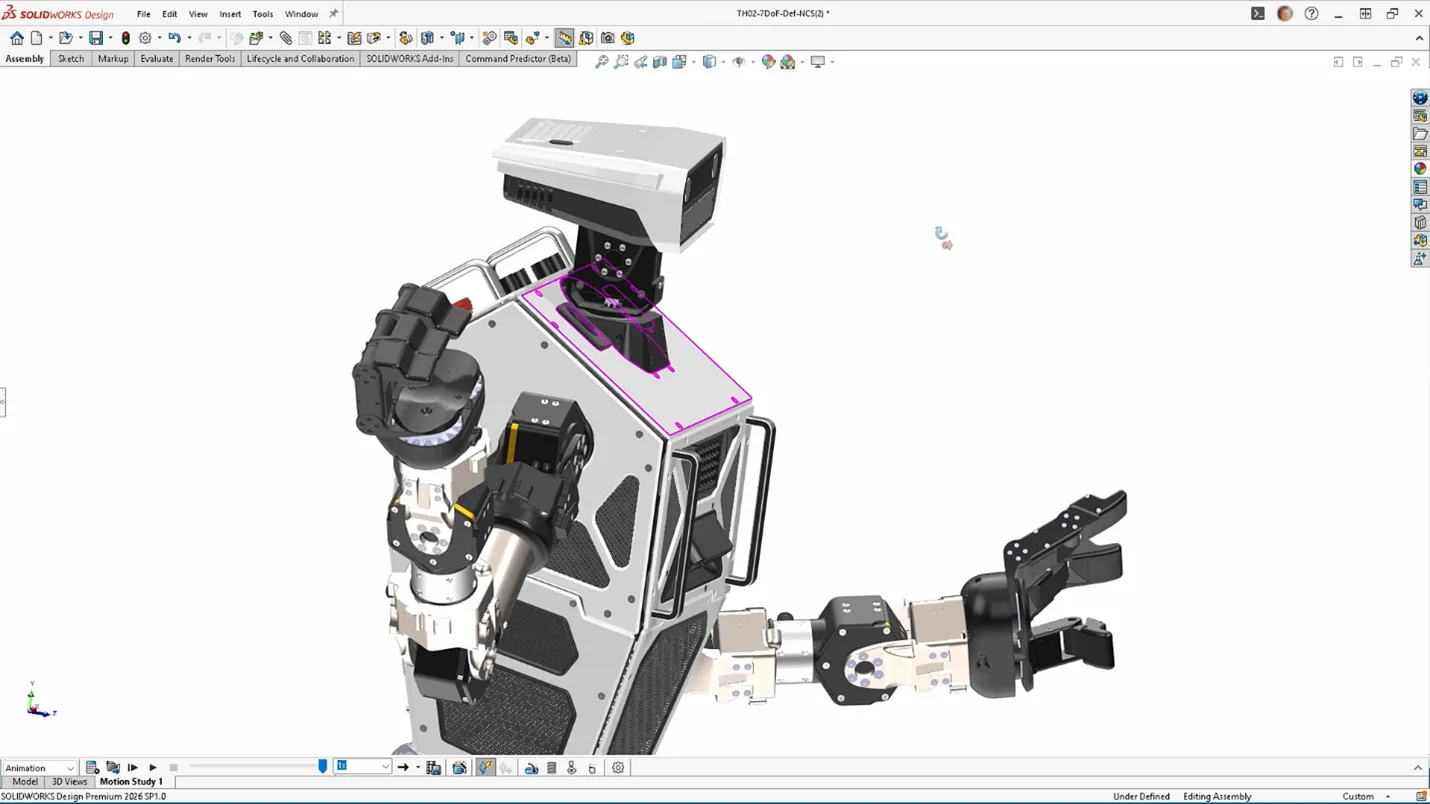 THEMIS Robot completely designed in SOLIDWORKS