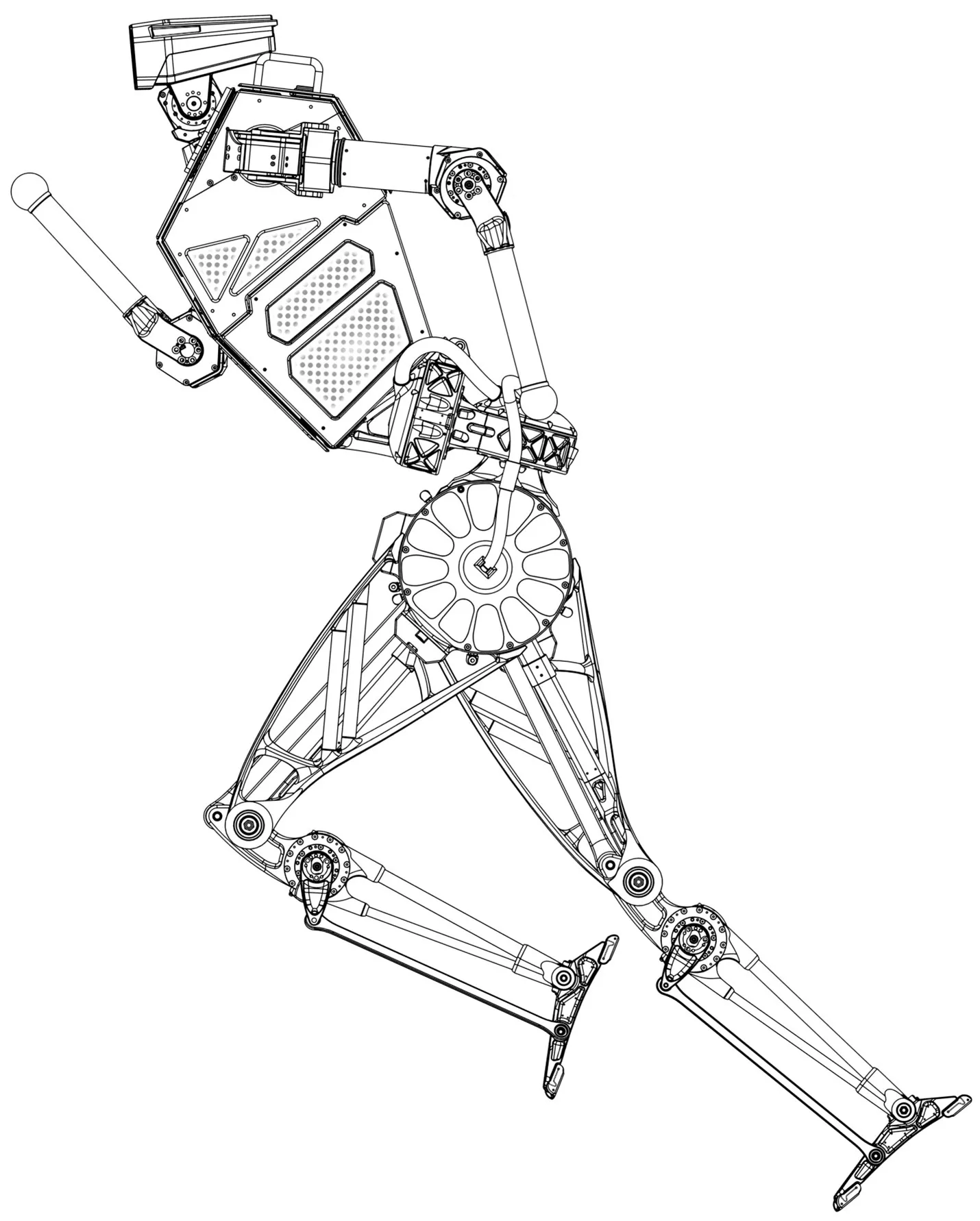 Mechanics on THEMIS Robot designed in SOLIDWORKS