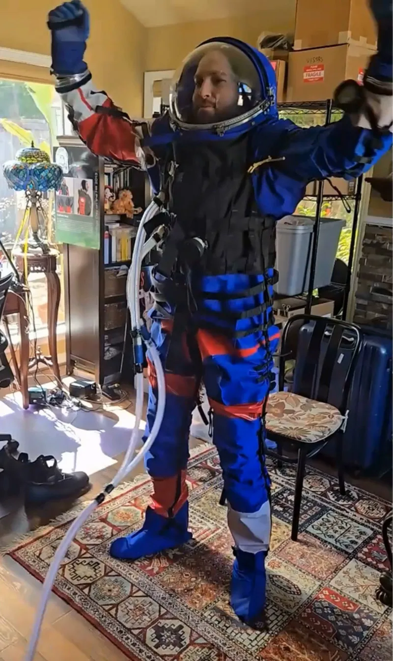 Solosuits prototype space suit testing