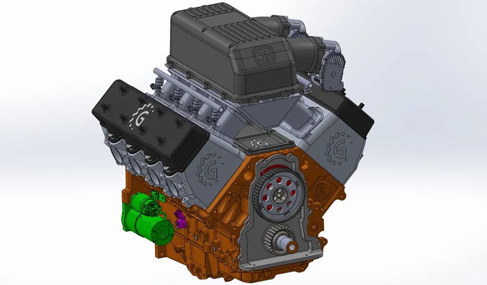 GEARS Engine Block CAD