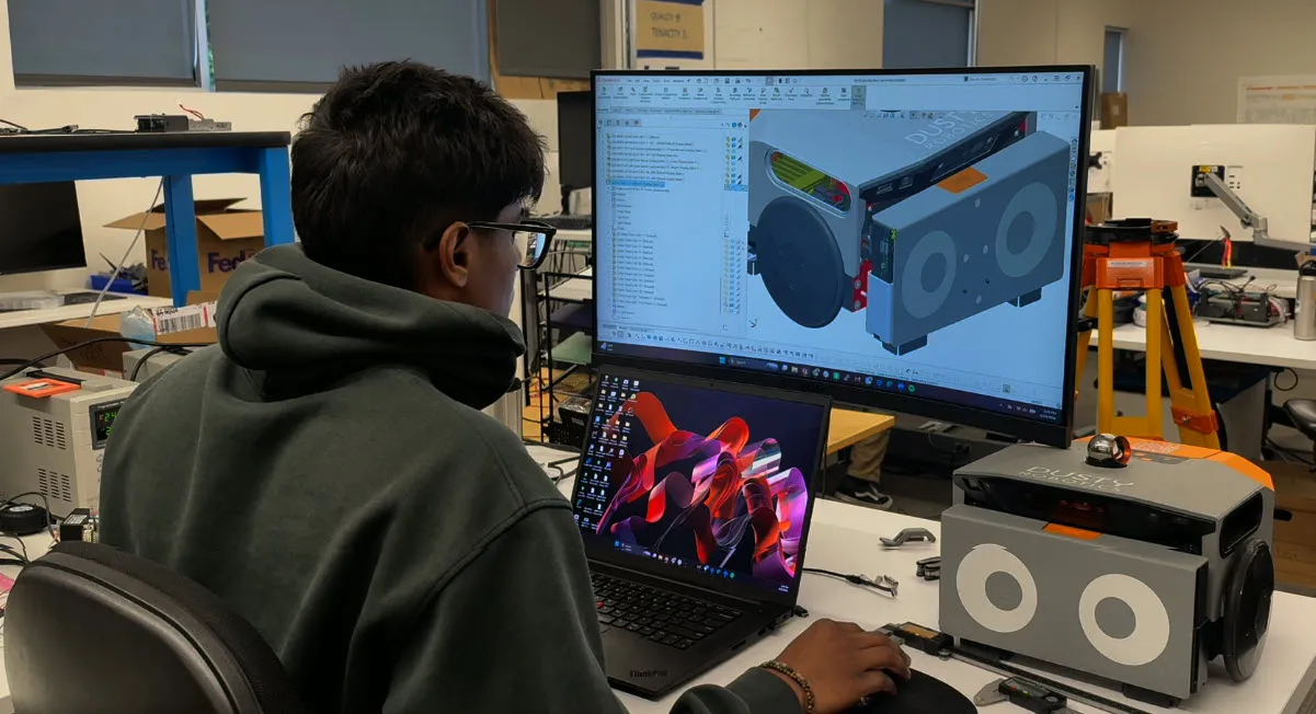 Dusty Engineers designing with SOLIDWORKS Design