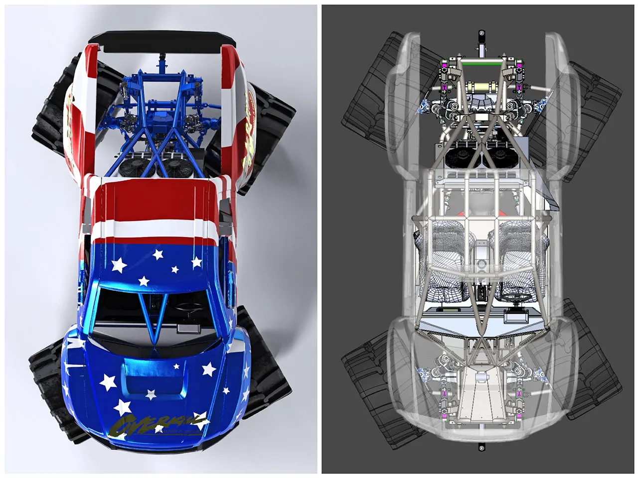 Monster Truck Top View