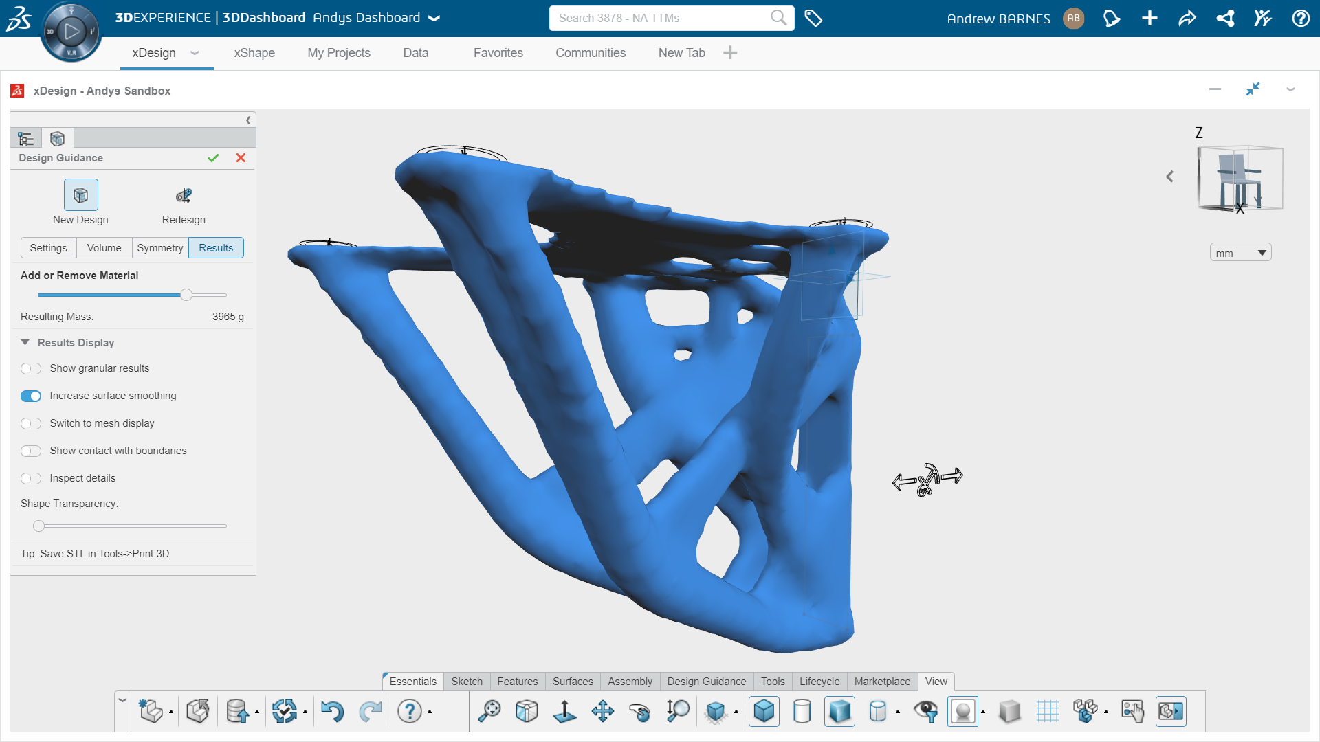 3DX Platform Screen