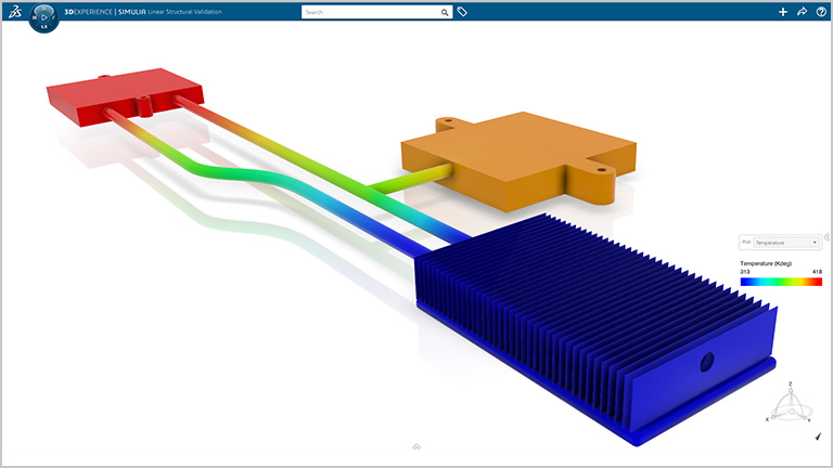 Structural Designer user interface showing thermal simulation