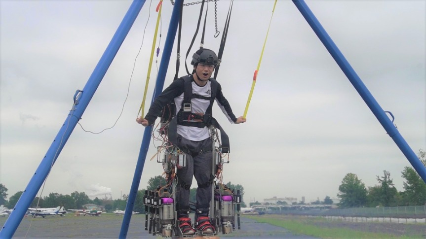 person with jetpack