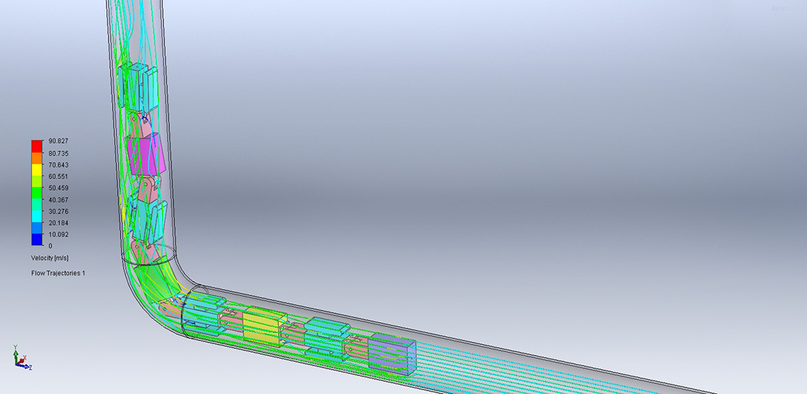 ULC Technologies flow-trajectory model different angle