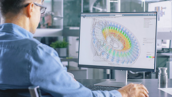 Person creating 3D model - SOLIDWORKS