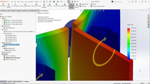 2023년 SOLIDWORKS Simulation 주요 개선 사항