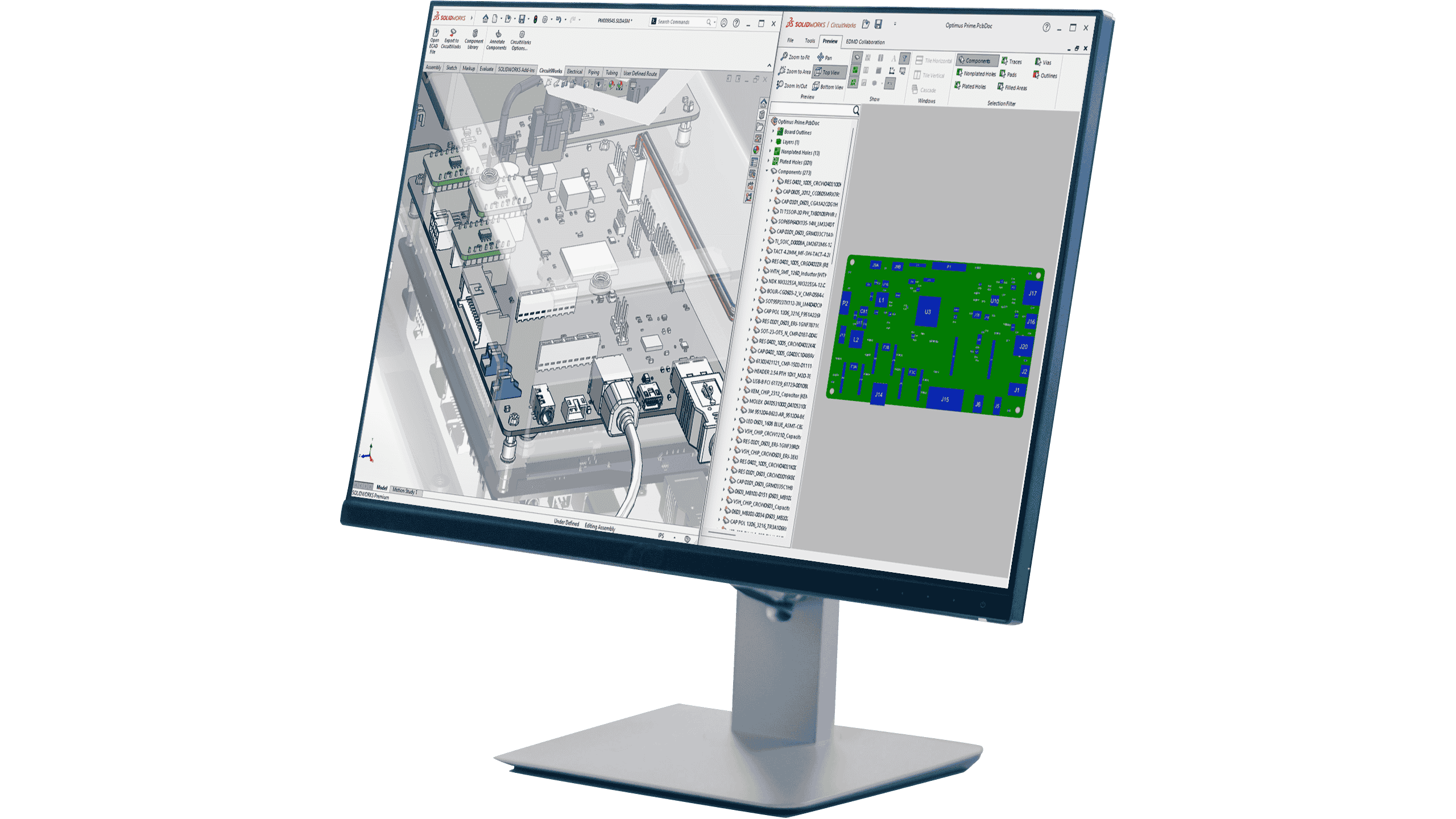 SOLIDWORKS-Electrical-CircuitWorks-Screen-monitor
