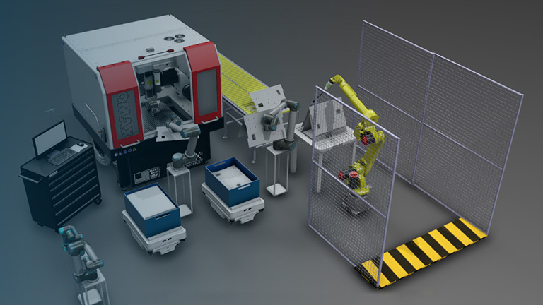 Rendering 3D di un robot di produzione - SOLIDWORKS