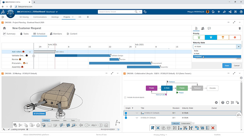 SOLIDWORKS 3次元モデルとプロジェクト計画