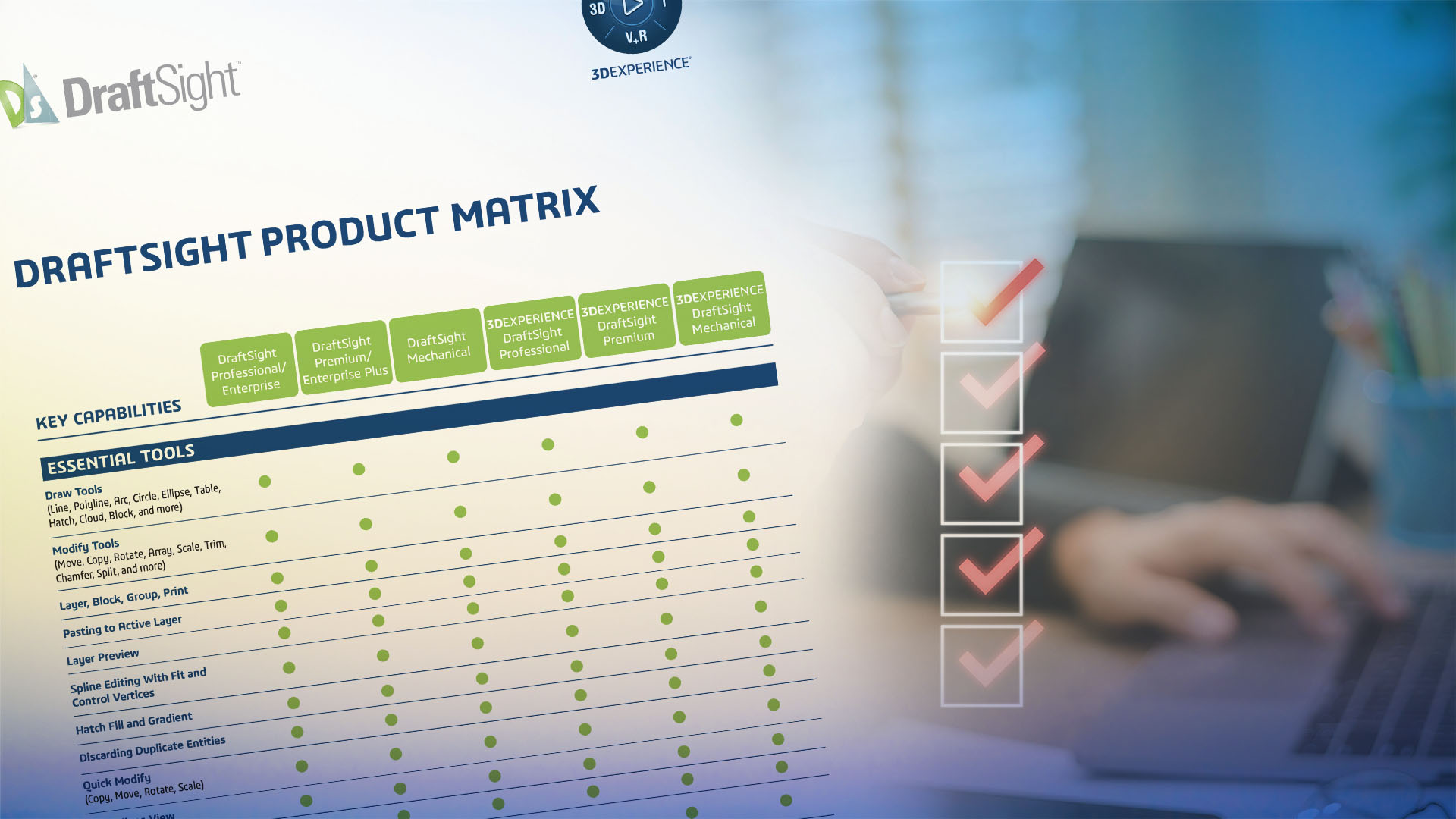 DraftSight Solutions - Comparison Feature Matrix