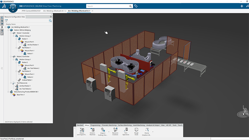 SOLIDWORKS model of shop floor