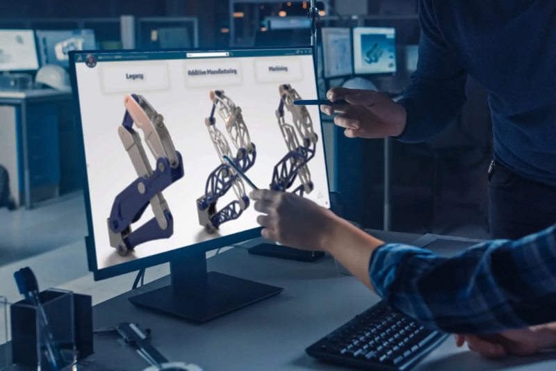 Visuel d'intégration IA et réalité immersive appliquées à la conception 3D
