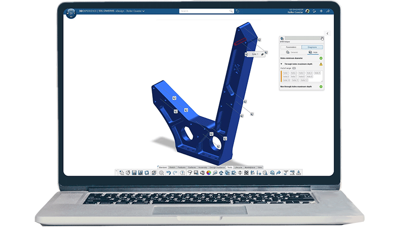 xDesign user interface with 3D model