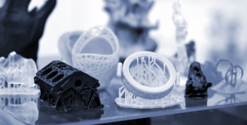 black and white parts made with additive manufacturing