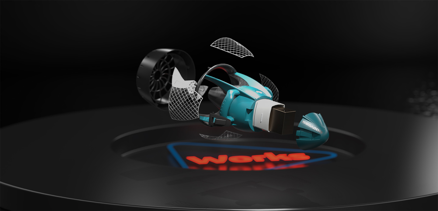Design rendering of a sea scooter