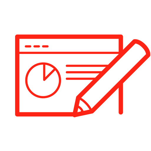 Design Automation icon showing design template with pencil