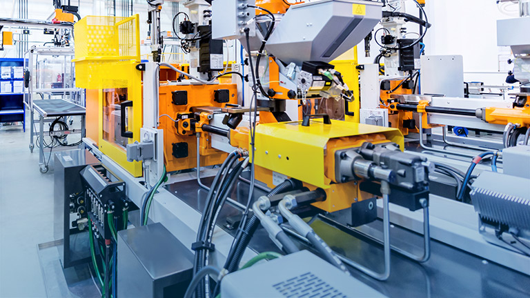 Automated manufacturing assembly line - SOLIDWORKS