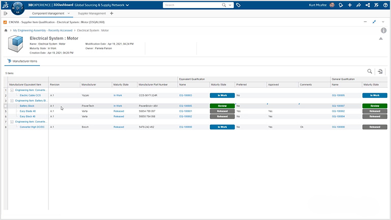 Screenshot showing UI for XSP Engineering view - 3DEXPERIENCE Works