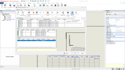 Captura de tela do software SOLIDWORKS ECAD