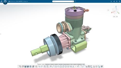 Screenshot showing SOLIDWORKS xDesign's automatic color assignment