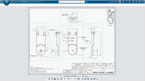 SOLIDWORKS 2025 tarayıcı tabanlı rolü için kullanıcı arayüzünün ekran görüntüsü