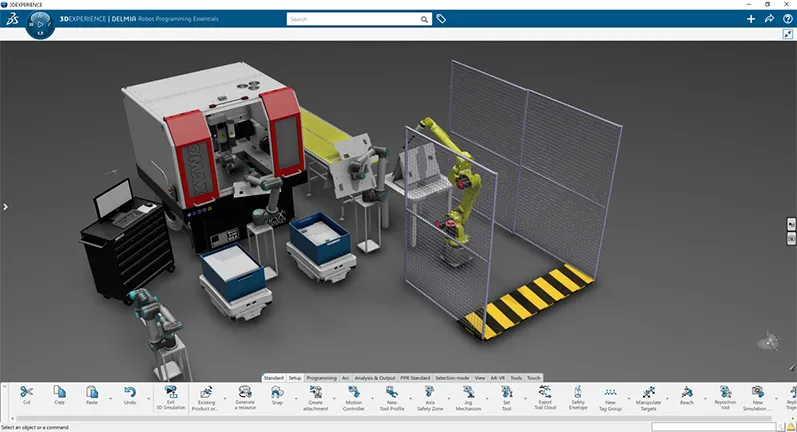 3D rendering of robot on assembly floor