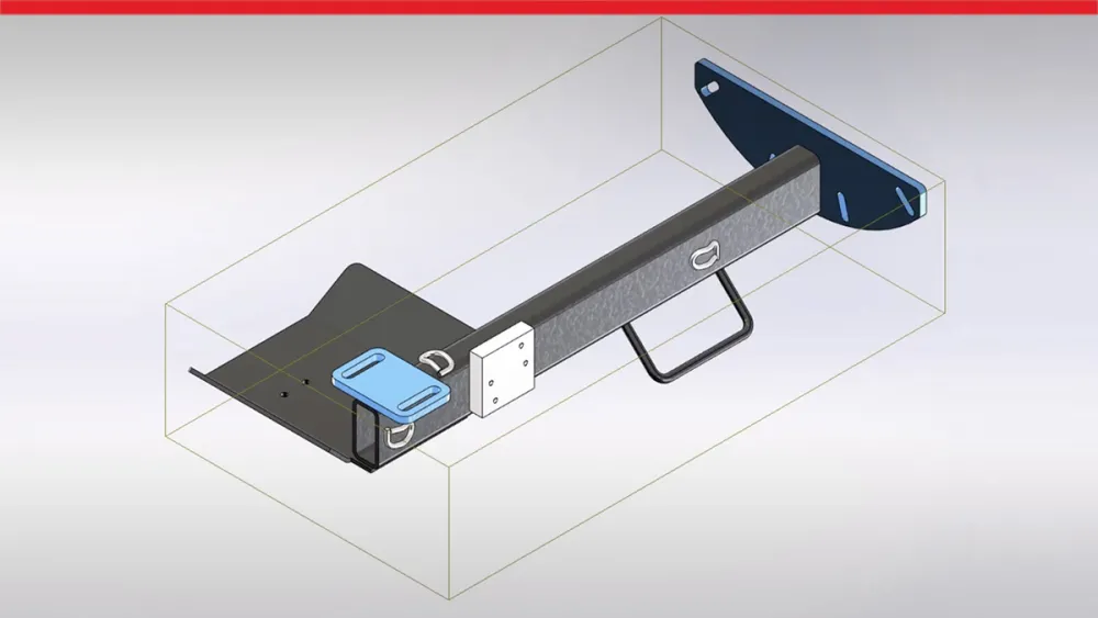 Screenshot showing SOLIDWORKS AI Co-create in action on a 3D model
