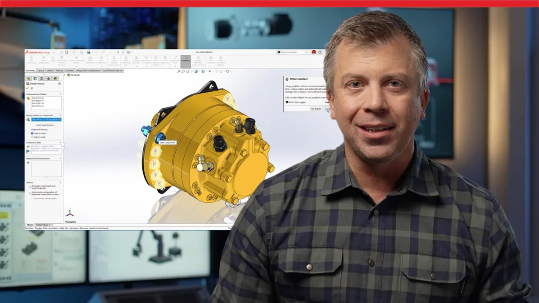 SOLIDWORKS expert explaining enhancements in assembly design