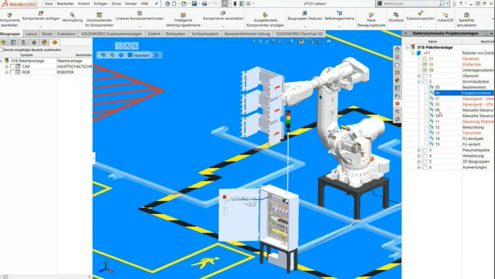 Elektrik and Fluidik mit SOLIDWORKS