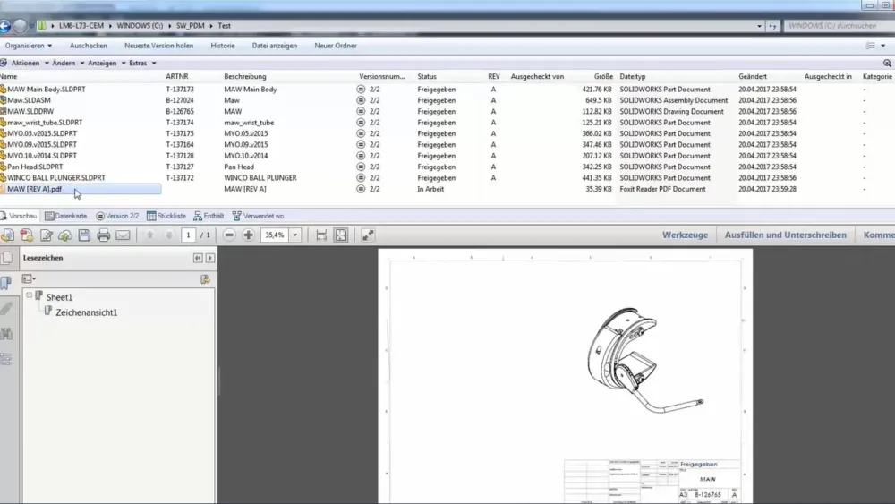 Effizienter konstruieren mit SolidWorks PDM