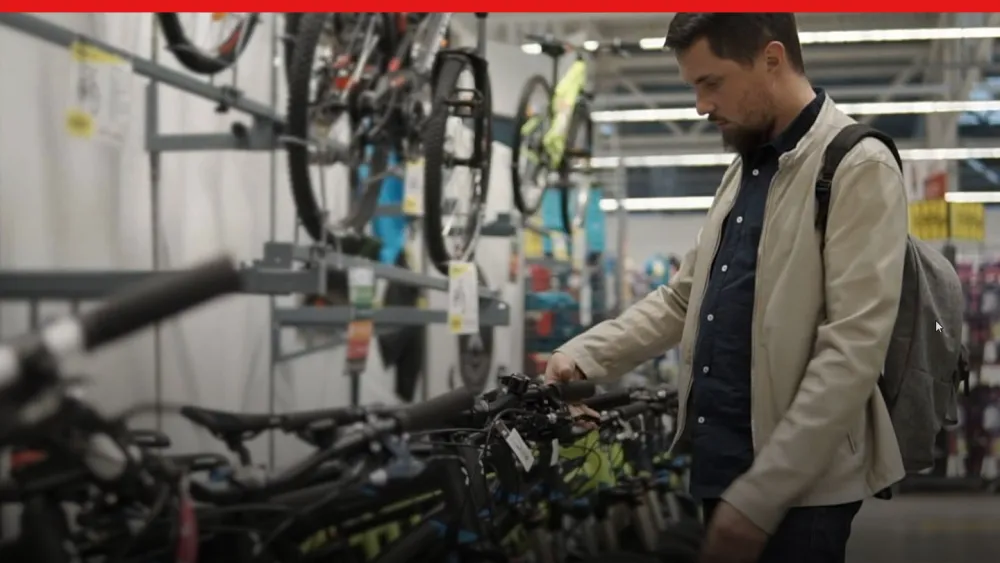schermata con il rendering di un'e-bike