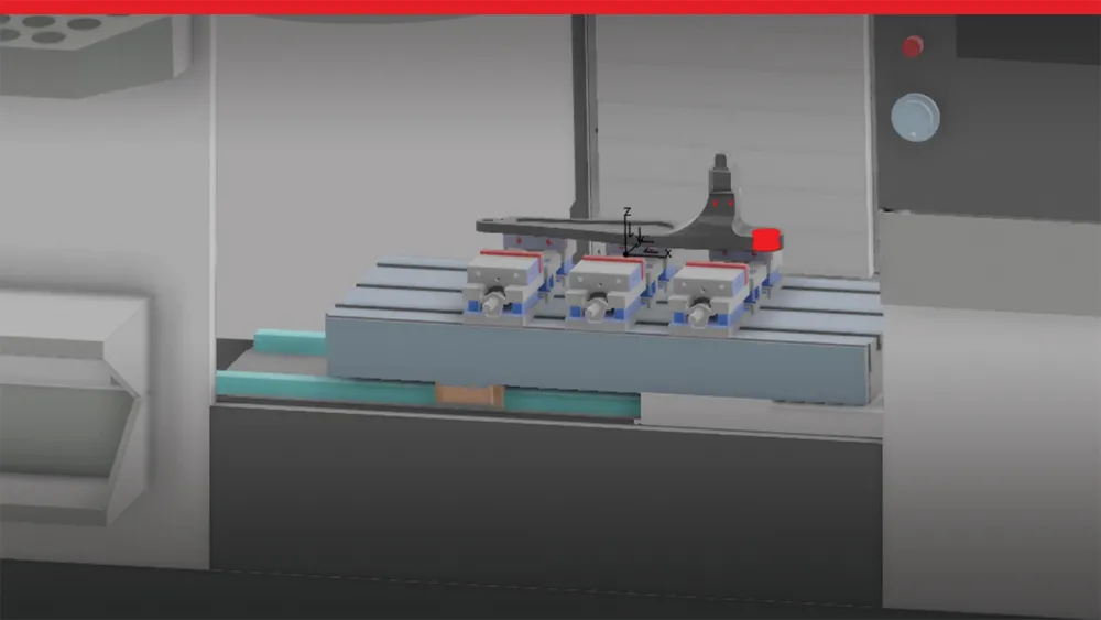 Bir montaj hattı parçasının 3D modeli - SOLIDWORKS 2024
