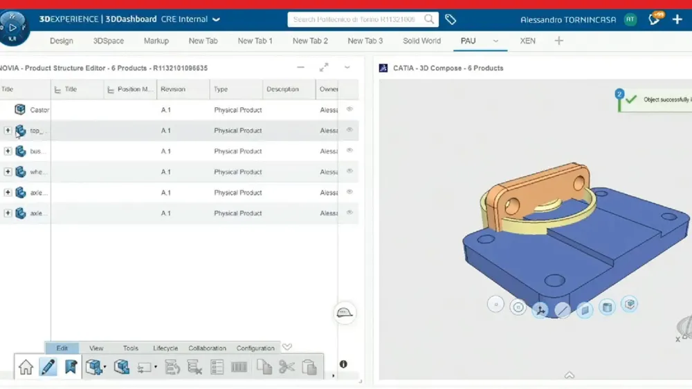 3D model showing design data - SOLIDWORKS