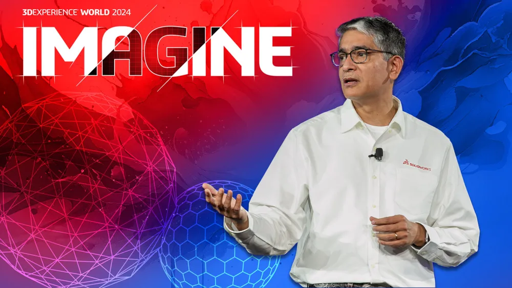 Manish Kumar speaking at 3DEXPERIENCE World 2024