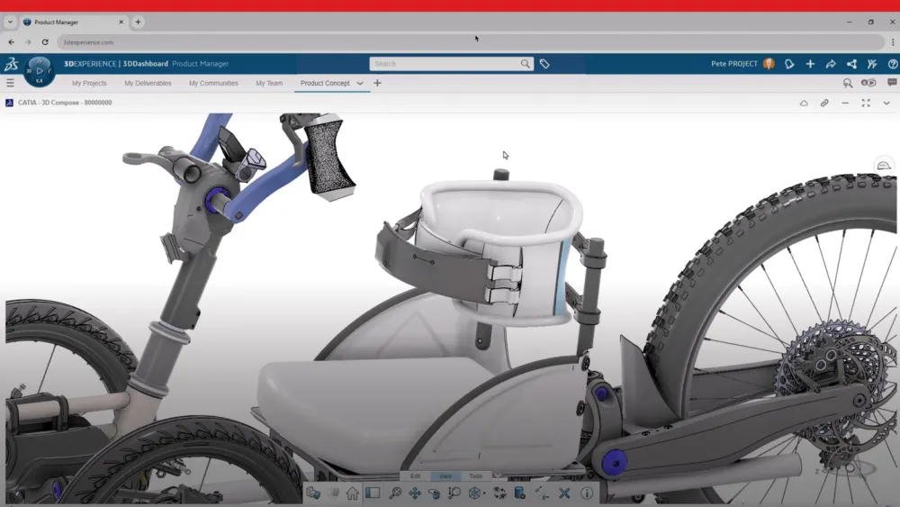 Screenshot of 3D Digital Product Mockup - 3DEXPERIENCE Works