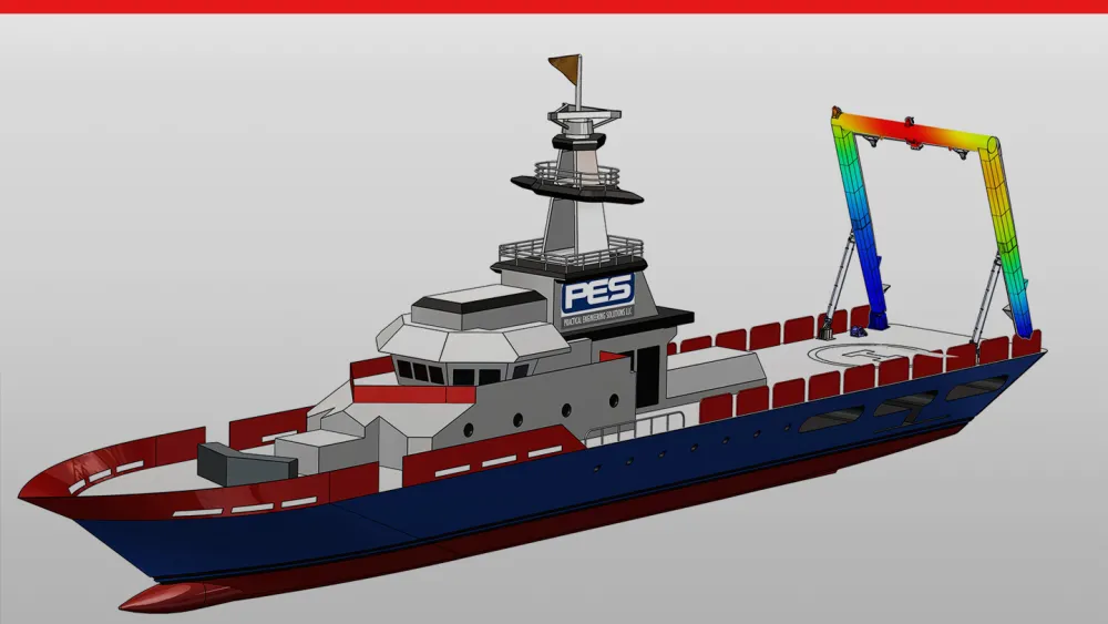 3D model of ship - SOLIDWORKS