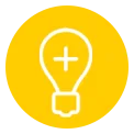 Resource Center icon showing a light bulb with a plus sign