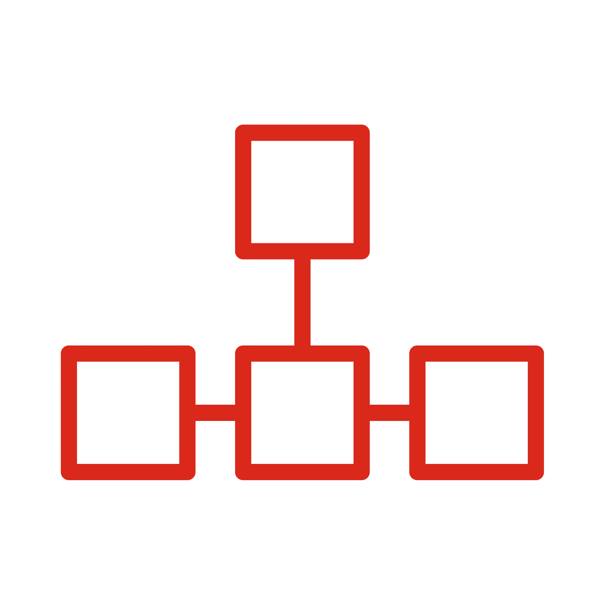 interconnected squares showing a connected workflow, in this case representing terminal strip layout